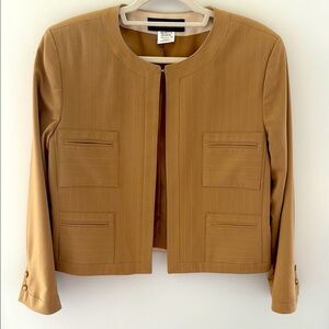 NWOT Harve Benard Tan Blazer Cropped Structured size 14